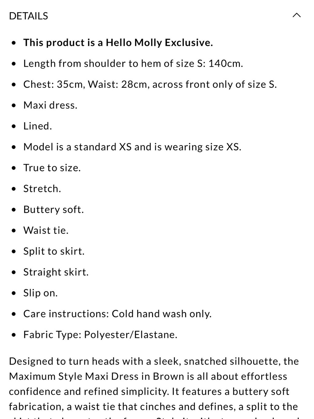 Hello Molly MAXIMUM STYLE MAXI DRESS BROWN - Picture 4 of 13